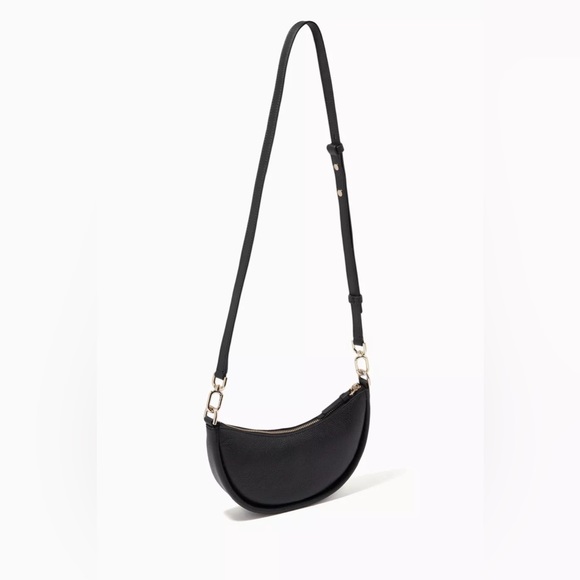 KATE SPADE NEW YORK Smile Small Crossbody Bag in Pebbled Leather Black - Picture 8 of 11